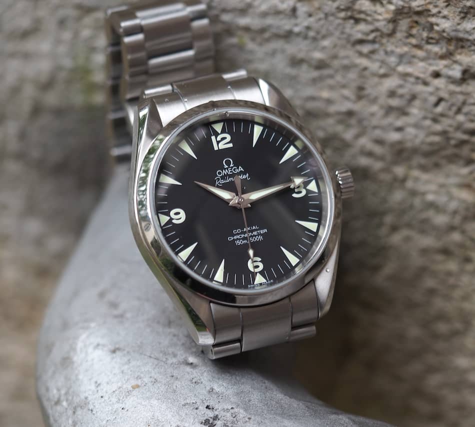 Omega hotsell railmaster date