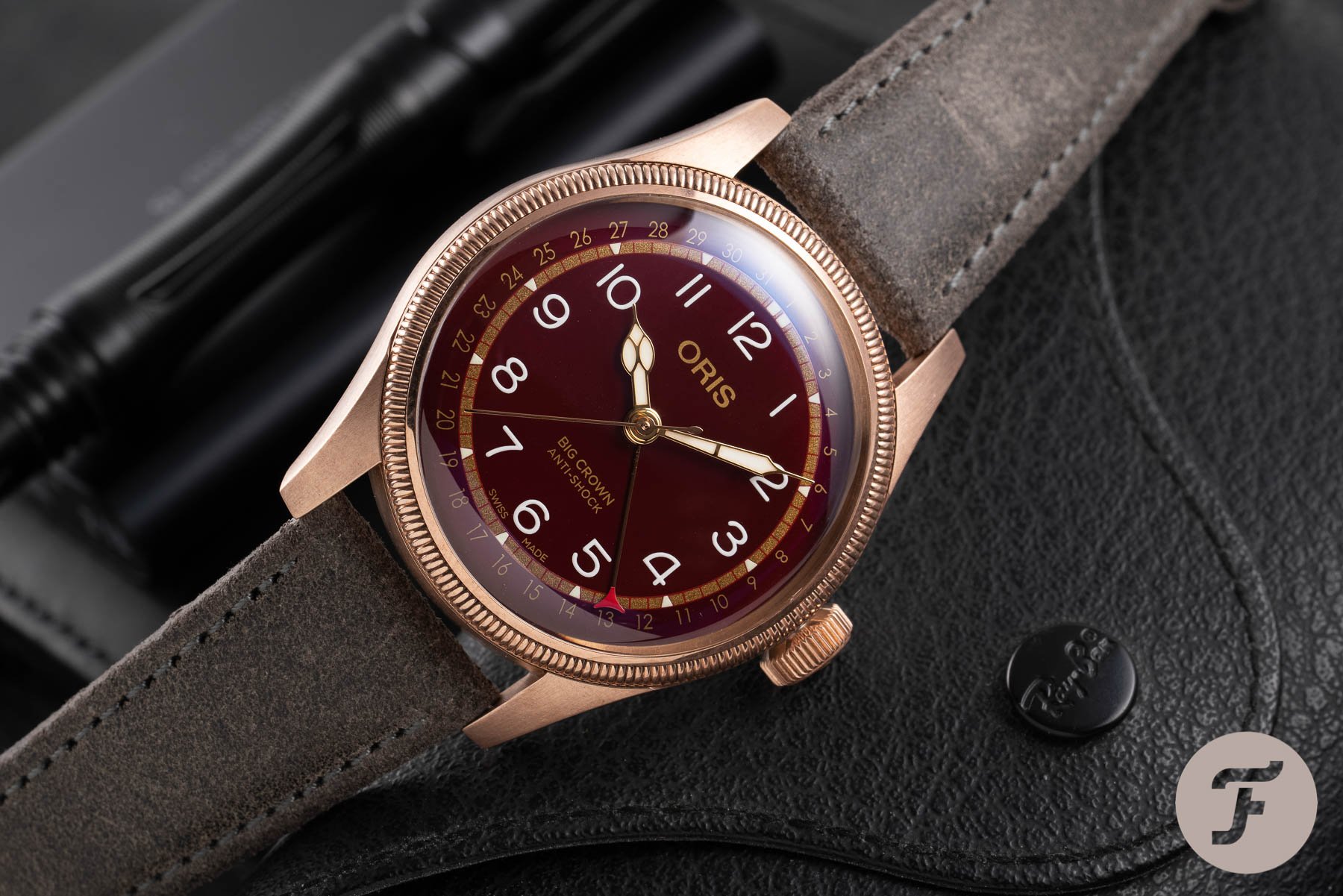 Fratello Oris Big Crown Bronze Pointer Date With Oxblood Dial