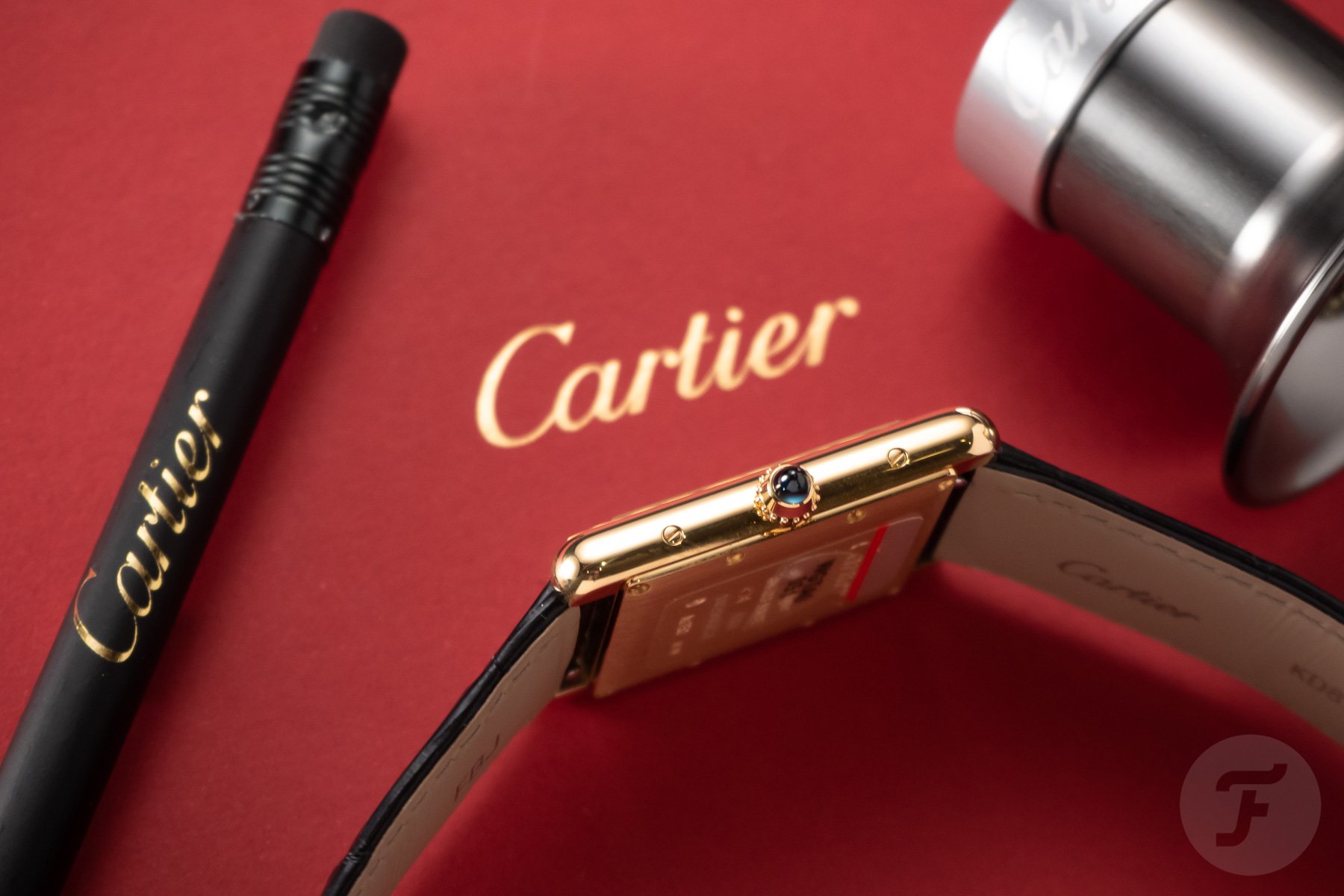 The new Cartier Tank Louis Cartier collection is all about mosaics,  lacquer, and gold
