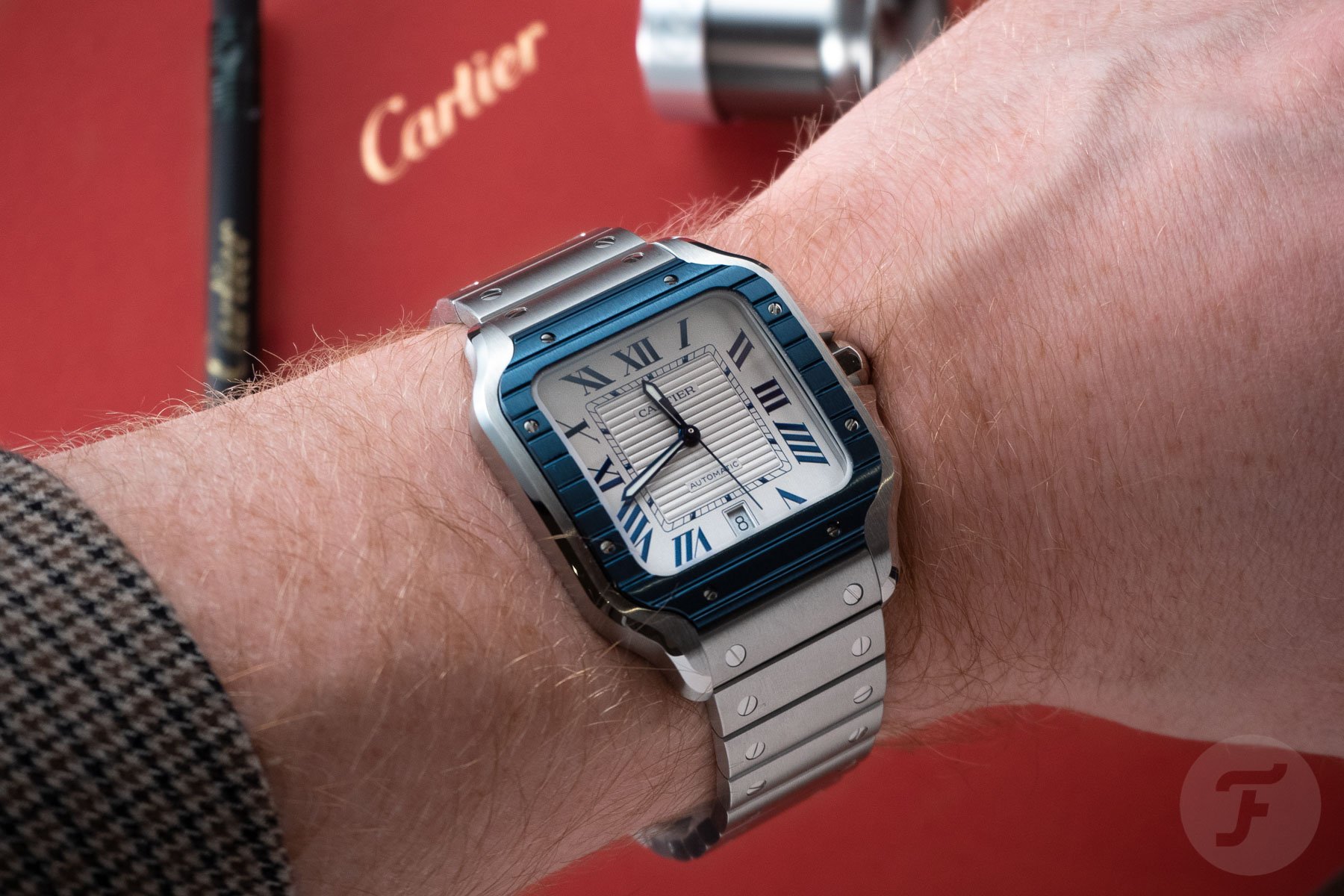 【F】 Hands-On: The New Blue Santos De Cartier Watches
