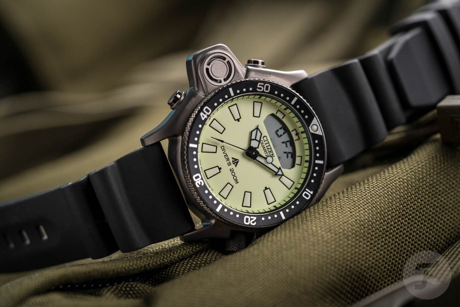 【F】 The Full-Lume Citizen Promaster Aqualand Depth Meter