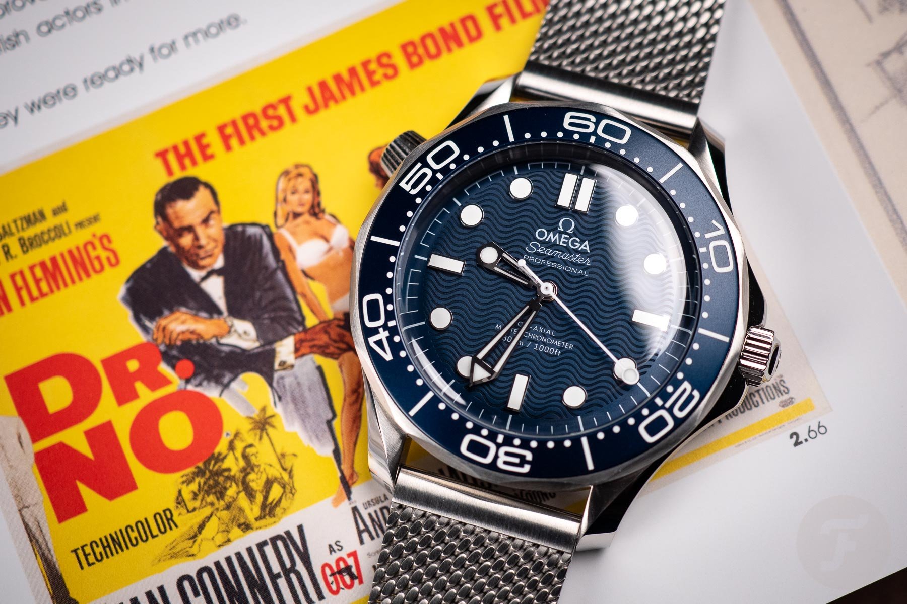 Bond' mesh bracelet for Omega Seamaster - Stainless steel BOND type watch  strap