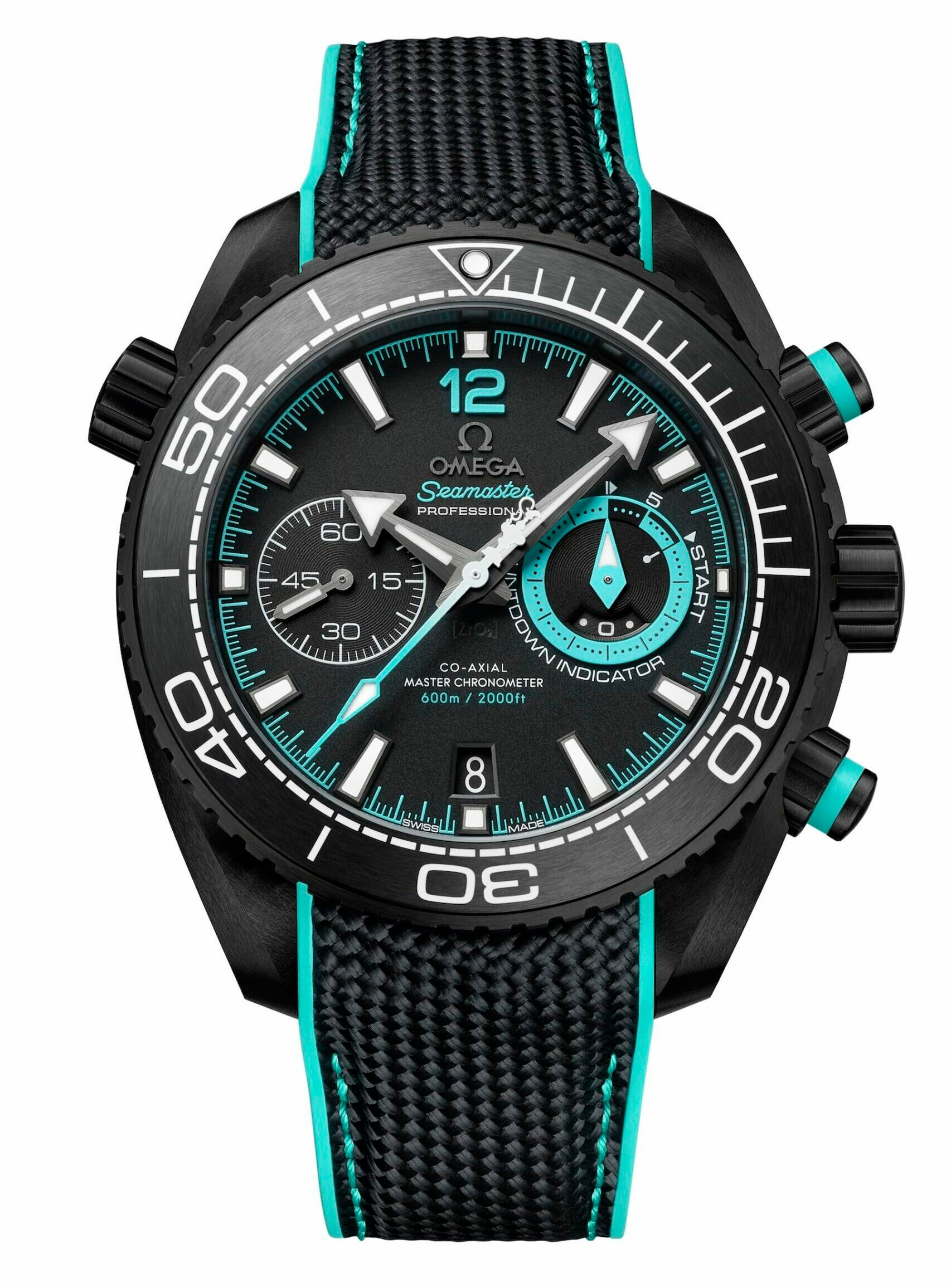 Omega Planet Ocean 600M Co-Axial Master Chronometer Chronograph 45.5 mm Deep Black ETNZ Edition