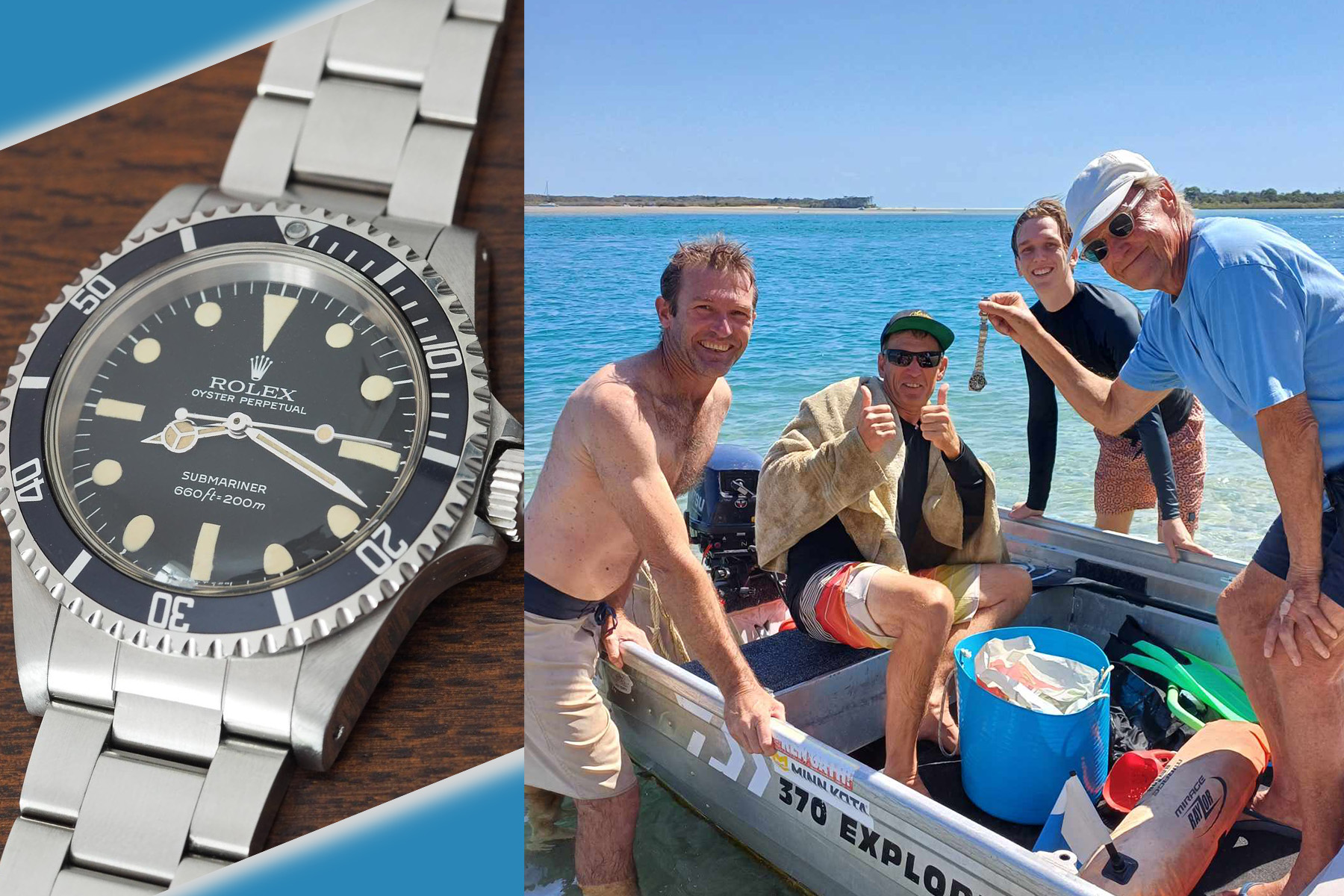 F Australian Snorkelers Find Lost Rolex Submariner