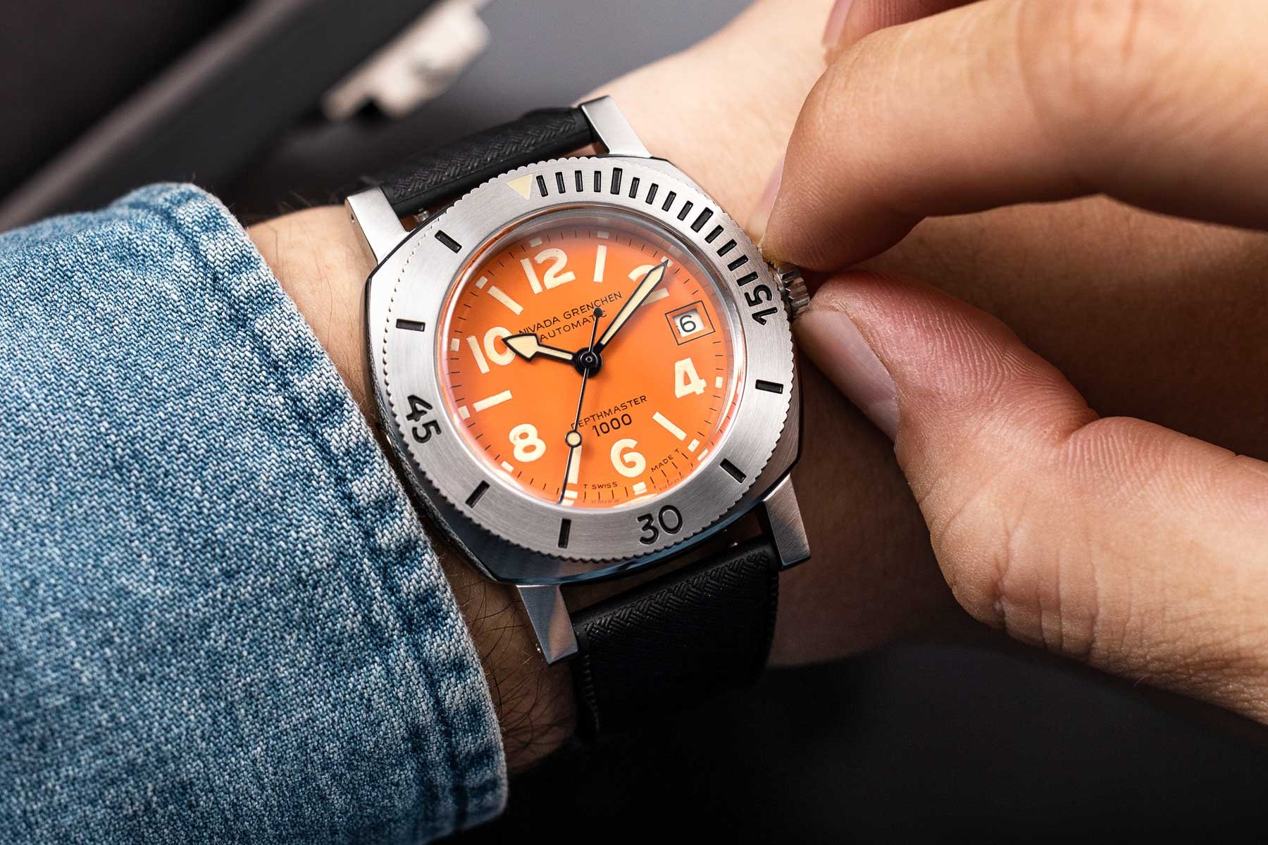 Nivada Grenchen Depthmaster Orange In Vintage And New Form