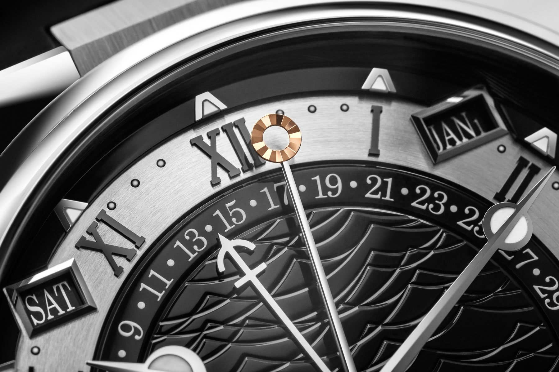 Breguet Marine Tourbillon Equation Marchante 5887 dial close-up