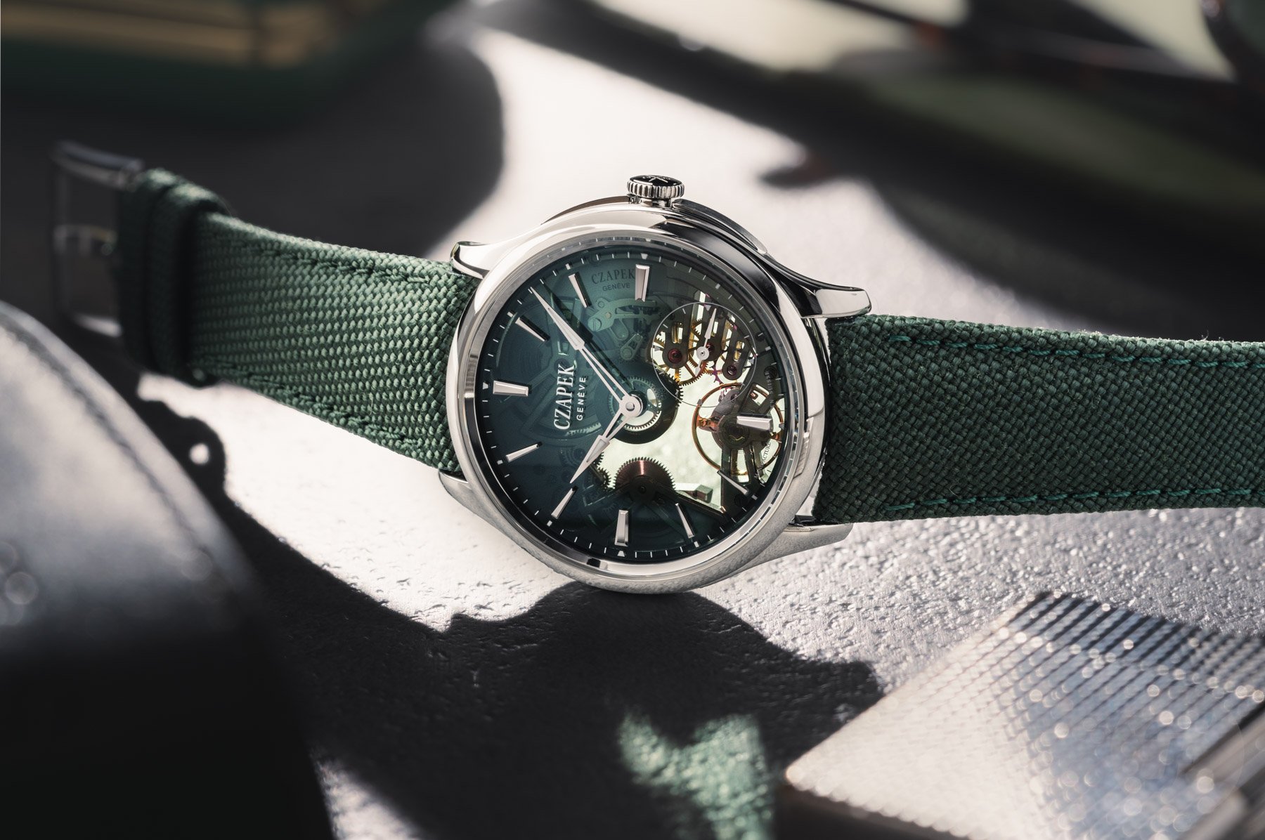 Czapek × Fratello Promenade Transparencies “Viridian Green” dark