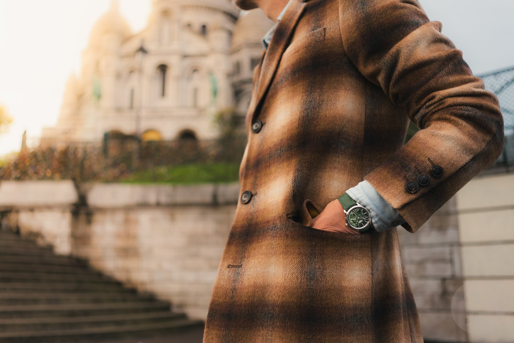 Czapek × Fratello Promenade Transparencies “Viridian Green” pocket shot