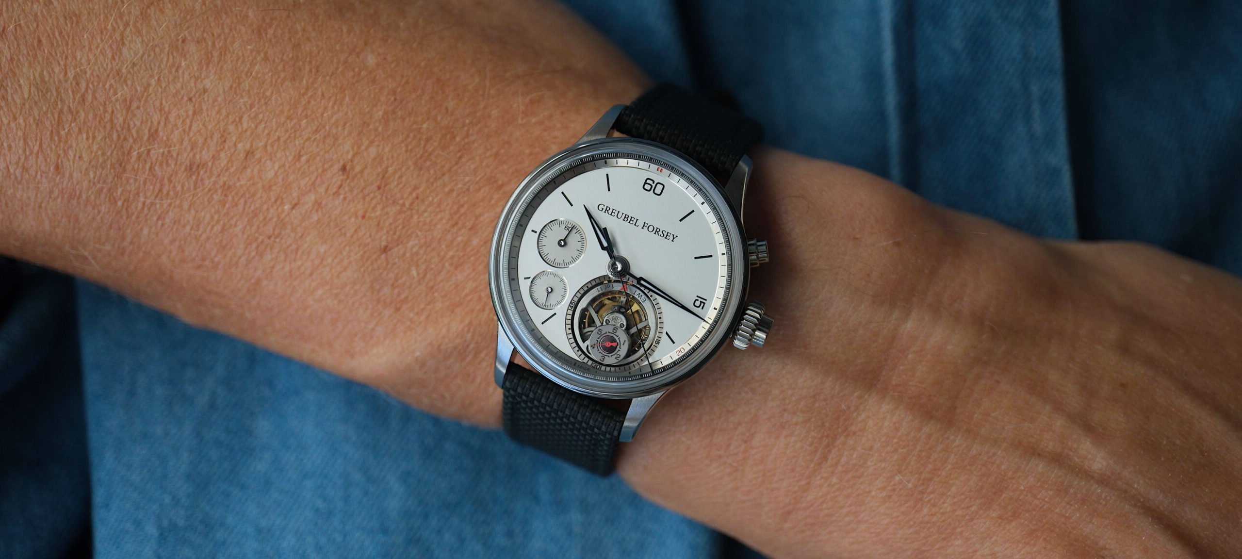 top 5 indie watches of 2024, Greubel Forsey’s Nano Foudroyante EWT on wrist