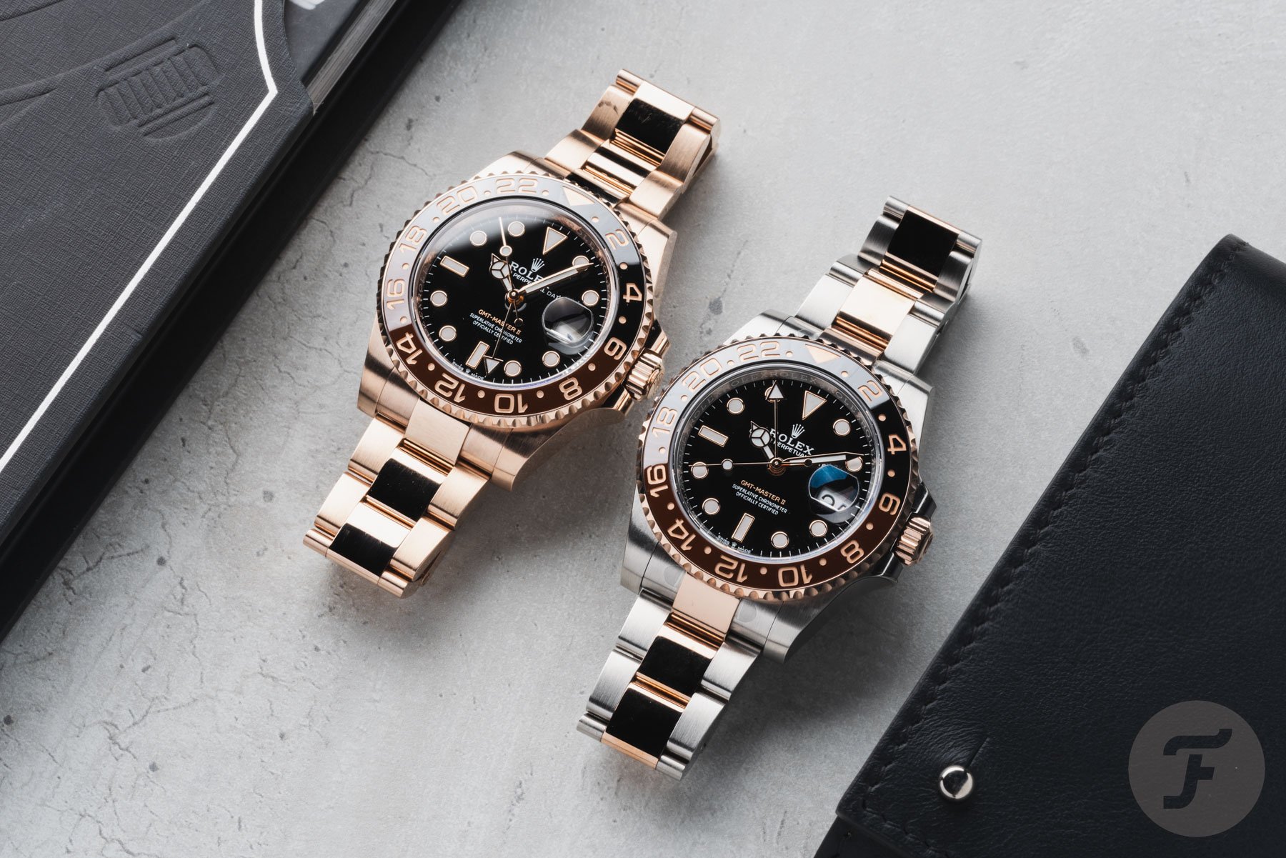 Two Rolex GMT-Master II "Root Beer" Models