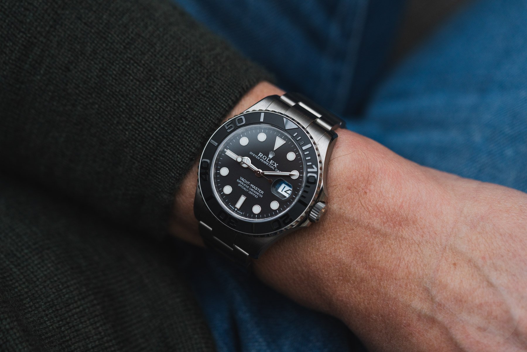 RLX titanium Rolex Yacht-Master 42 ref. 226627 wrist shot