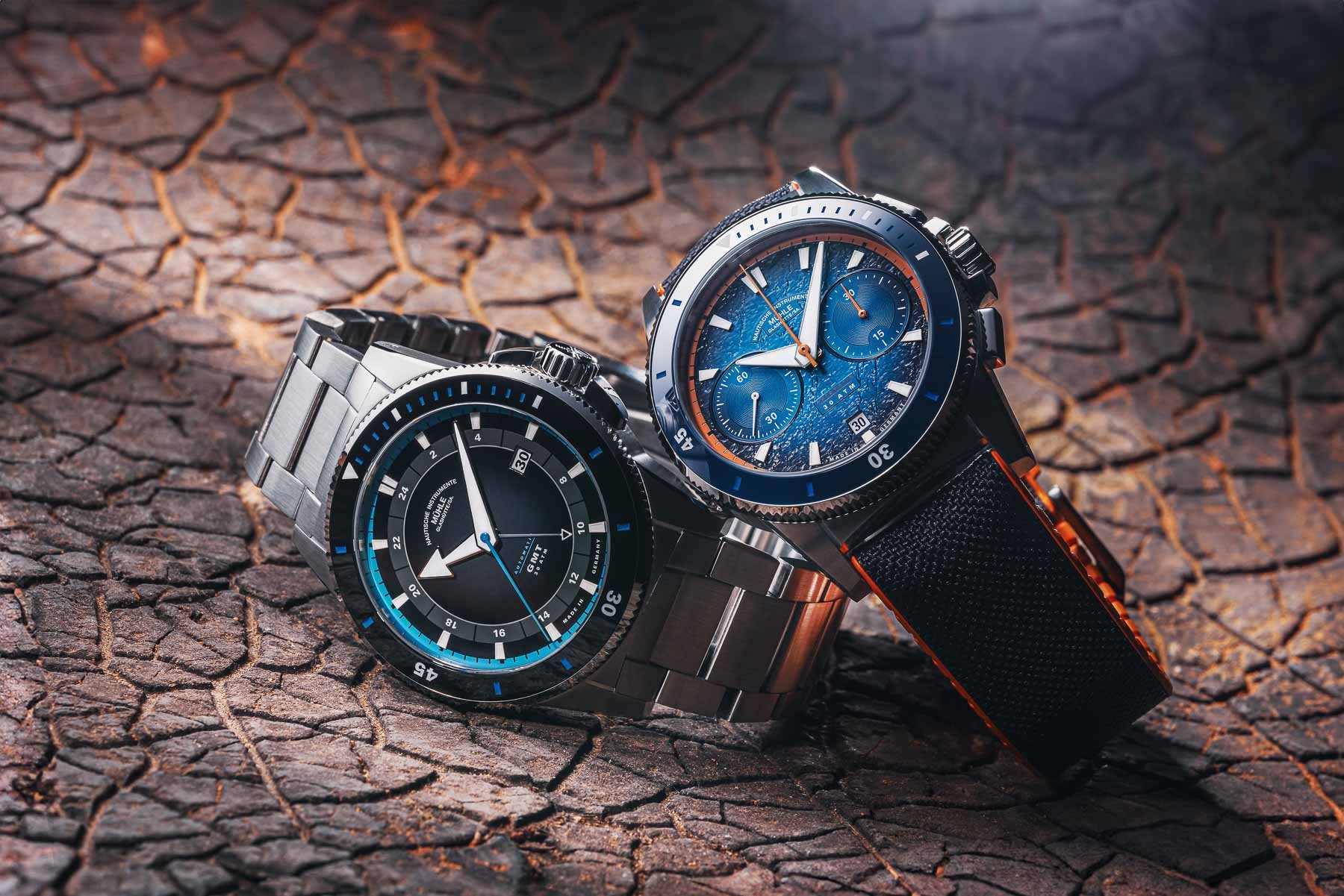 Mühle Glashütte Sportivo Trabek GMT and Active Chronograph