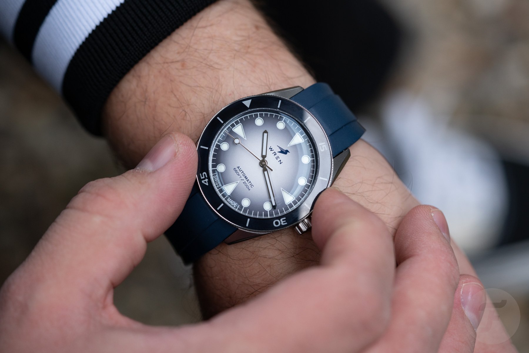 Wren Diver One Snow Bezel Action