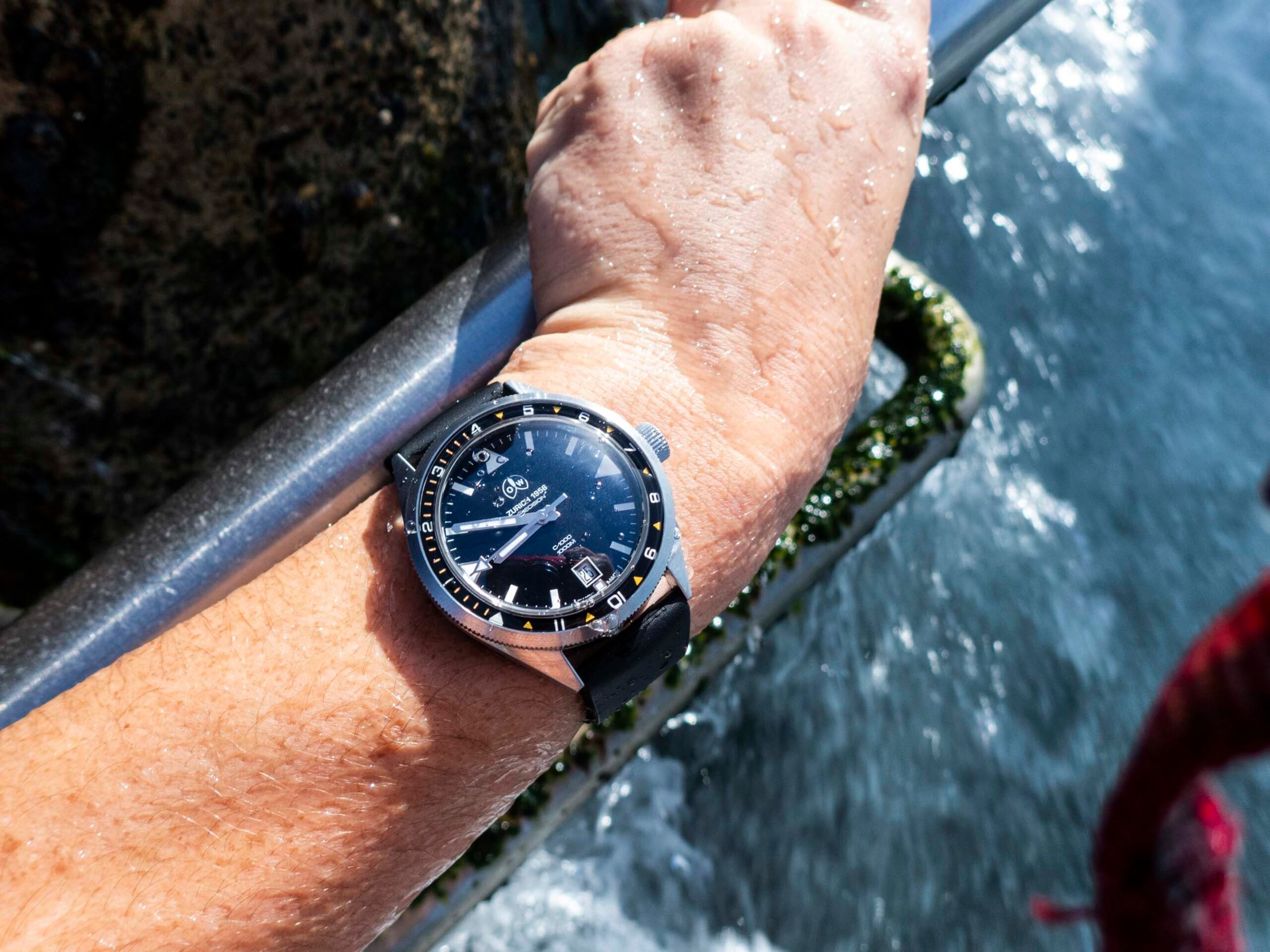 Ollech & WAJS C-1000 A On the wrist on the water