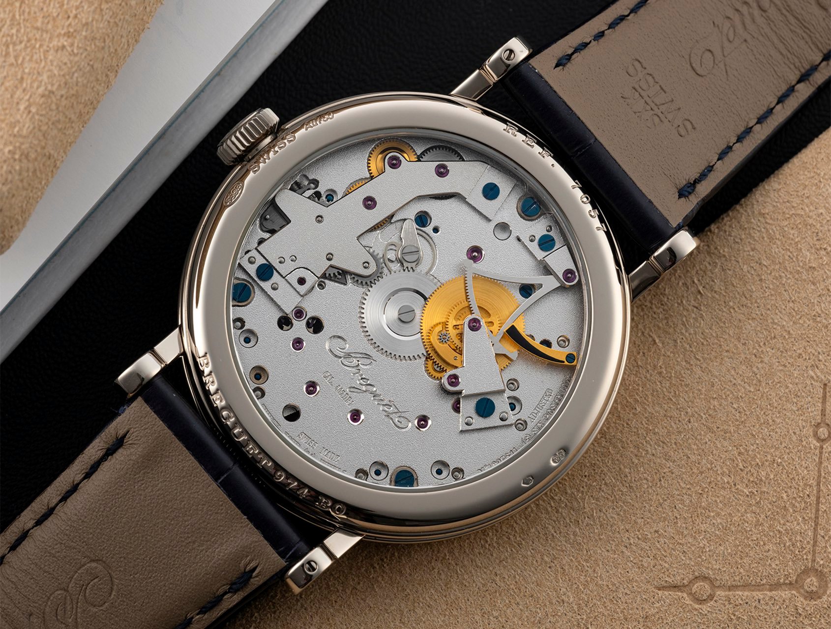 Breguet Tradition 7057 case back and movement