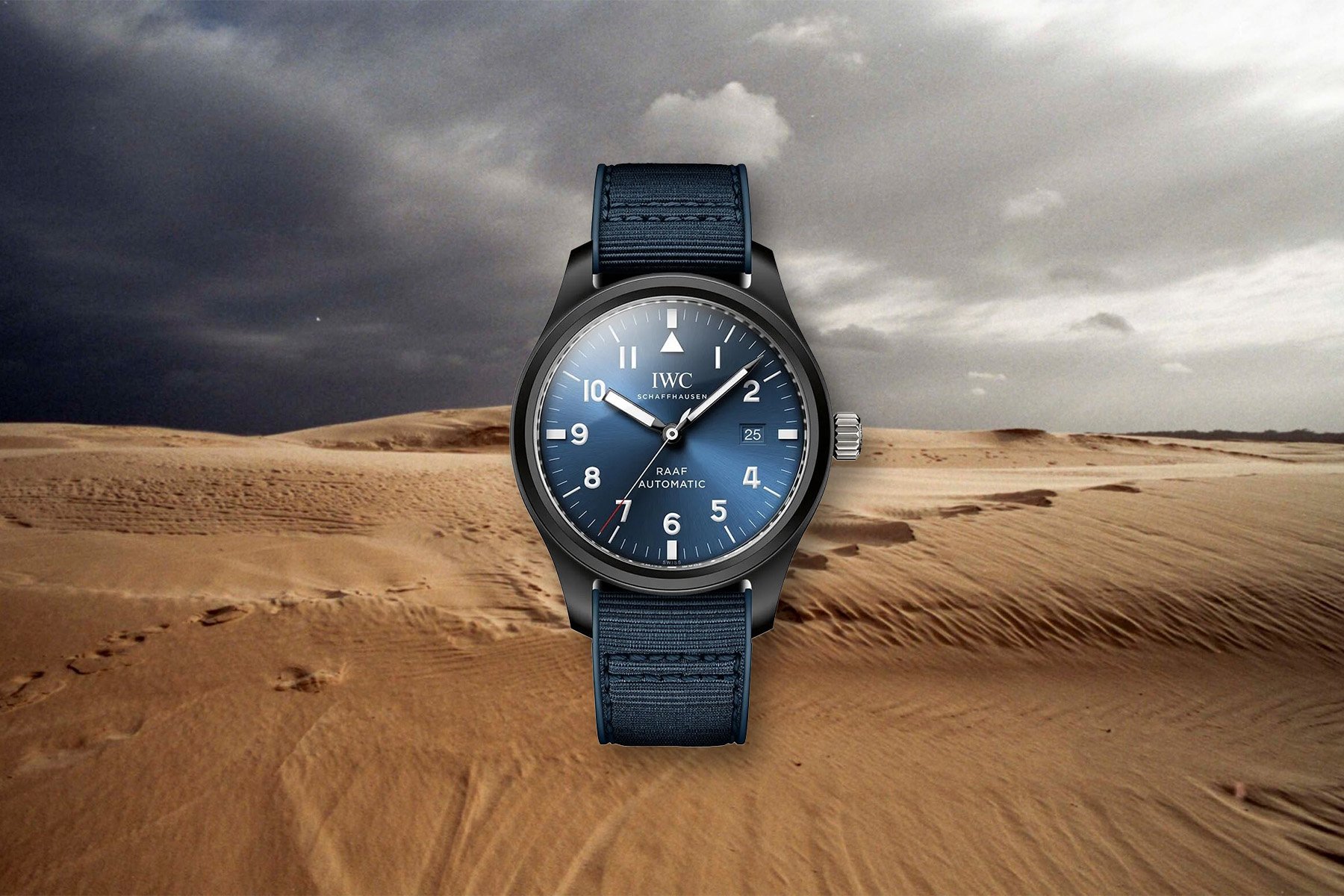 IWC RAAF Pilot's Watch and dunes header image