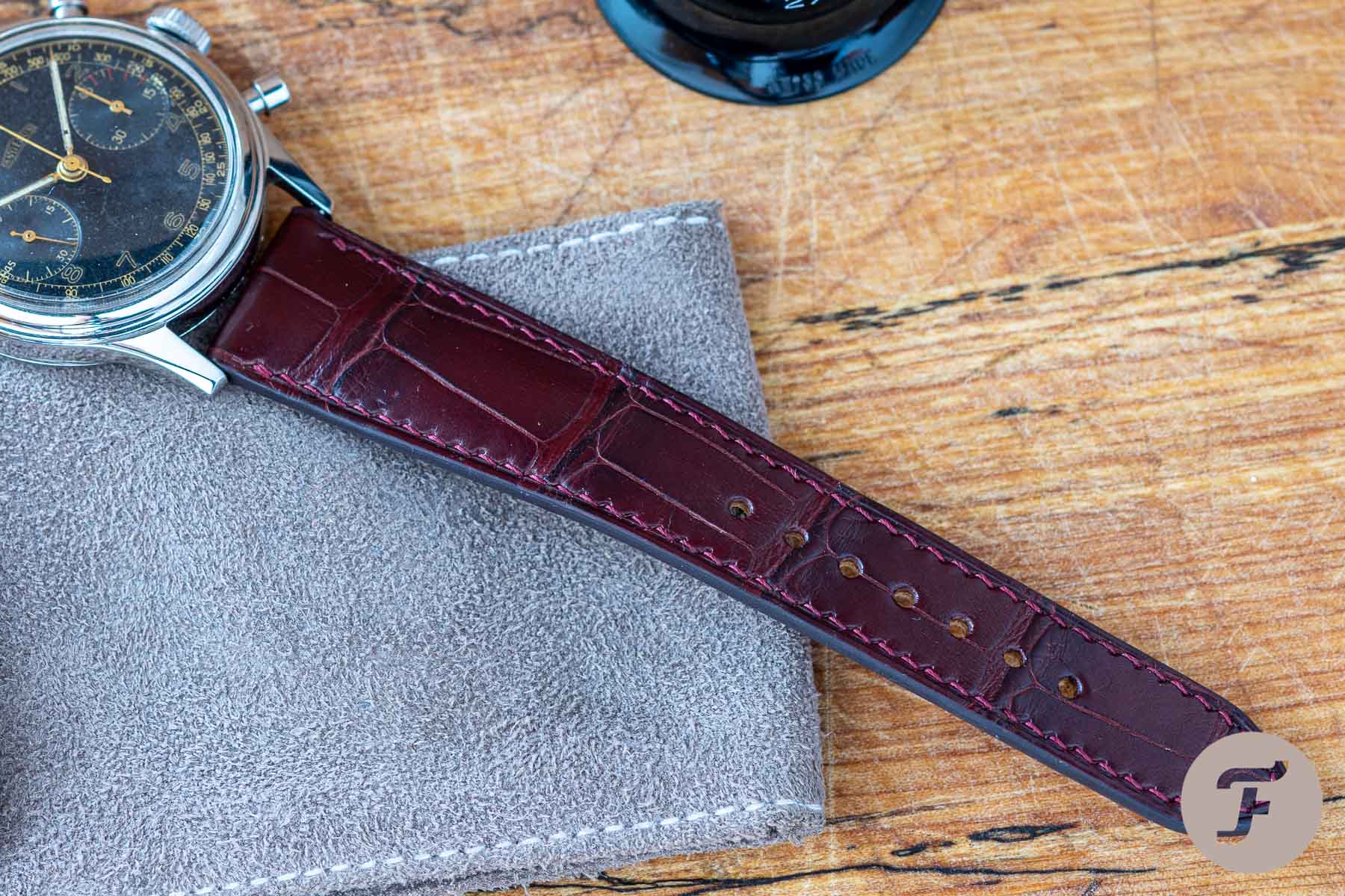 Alligator Leather Strap (Navy Blue, Semi-matte) - Monstraps